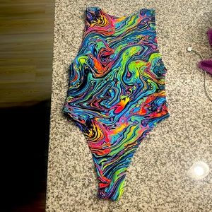 Trippy acid bodysuit ravewear